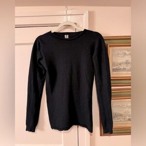 RICK OWENS wool cashmere blend crew neck sweater